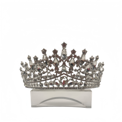 Luxury Diamond Crystal Crown Crown Female Wedding Headdress Alloy Crown