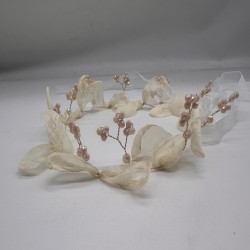 Sweet Mesh Hair Comb With Accessories Fabric Floral Headdress