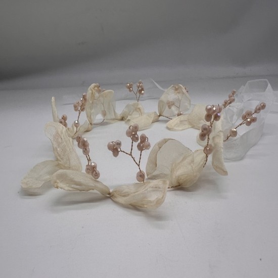 Sweet Mesh Hair Comb With Accessories Fabric Floral Headdress