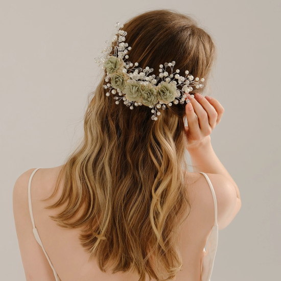 Sweet Mesh Headband Accessories Imitation Fabric Flower Headdress