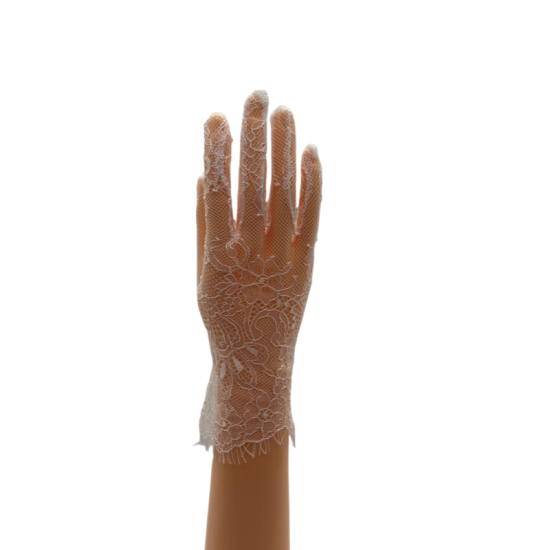 Simple Wedding Gloves White High-End Lace Wedding Gloves